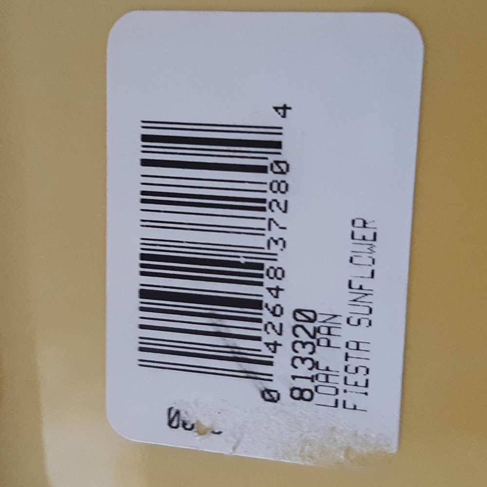 Fiestaware NWT Sunflower Yellow Ceramic Loaf Pan - Picture 5 of 5